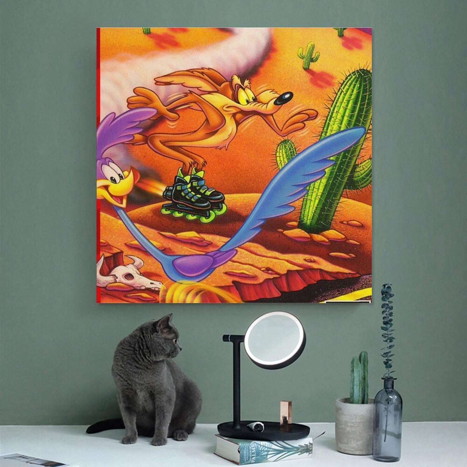 Animation Poster Wile E. Coyote And The Road Runner Retro Cartoon